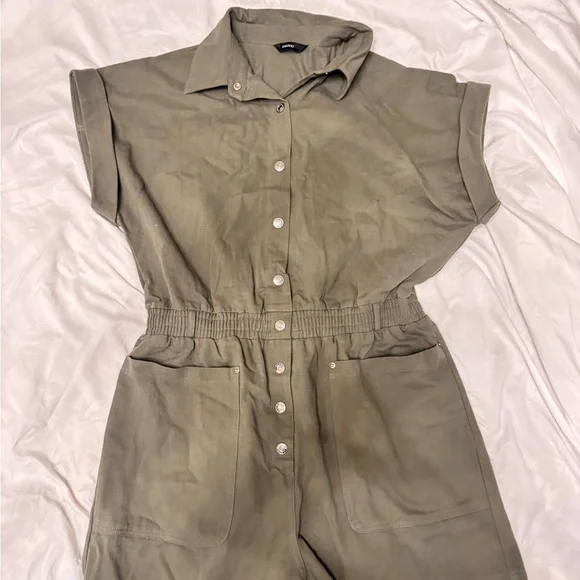 Olive Green Jumpsuit - Picture 1 of 4